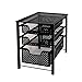 Stackable 3 Tier Organizer Baskets with Mesh Sliding Drawers, Ideal Cabinet, Countertop, Pantry, Under the Sink, and Desktop Organizer for Bathroom,Kitchen, Office.