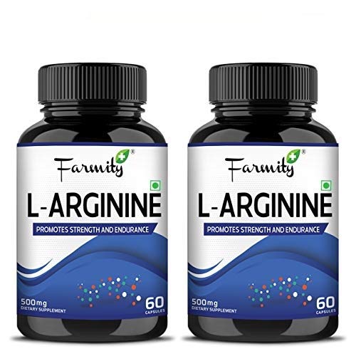 Farmity L Arginine Essential Amino Acid Dietary Supplement 500mg