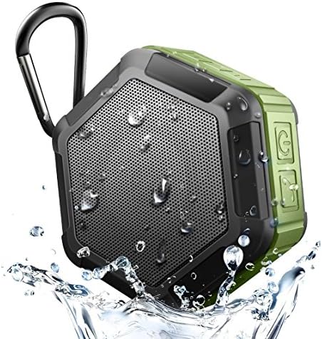 Bluetooth Shower Speaker, Waterproof Stereo Sound Box, Portable Wireless Outdoor Speaker Box, Hands-Free HIFI Car Speakerphone with Built-in MIC, over 12 Hours Playtime (Green)
