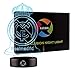 3D Optical Illusion Night Light - 7 LED Color Changing Lamp - Cool Soft Light Safe For Kids - Solution For Nightmares - Soccer Team Real Madrid