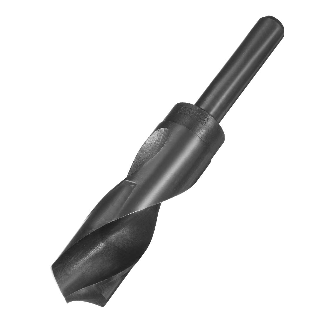 sourcing map Reduced Shank Drill Bit 26mm Black Nitride Coated with 1/2 Inch Straight Shank, High Speed Steel HSS 9341 Twist Drill Bit for Stainless Steel Alloy Metal Plastic