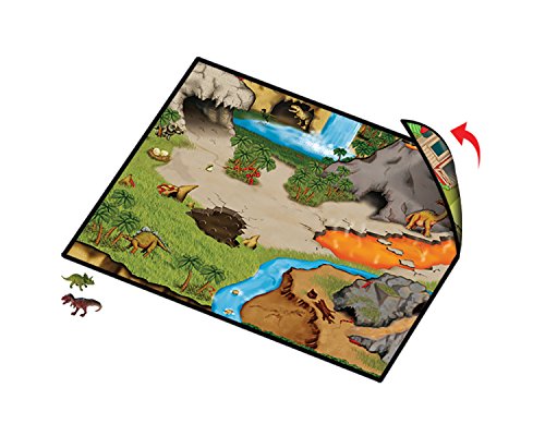 Neat-Oh! Dinosaur Prehistoric World 2-Sided Playmat w/2 dinosaurs