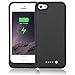 iPhone 5S Battery Case, iPhone SE Battery Case, JIUNAI iPhone 5S Portable Charger Recharge External Power Bank Charging Case 2500 mAh Battery Backup Protective Charger Case for iPhone 5 5S SE Black