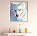 5D Diamond Paintings Rhinestone Pasted Diy Cross Stitch, Paint By Number Kits Animal Colored Wolf (12x16 inches).