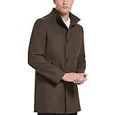 Kenneth Cole Men’s Wool Blend Quilted Lined Double Breasted Overcoat