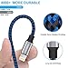Fast Charging Nylon Braided USB Charger Cable (Blue)