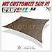 ColourTree 12' x 16' Brown Rectangle CTAPR1216 Sun Shade Sail Canopy Mesh Fabric UV Block UPF50 - Commercial Heavy Duty - 190 GSM - 3 Years Warranty (We Make Custom Size)