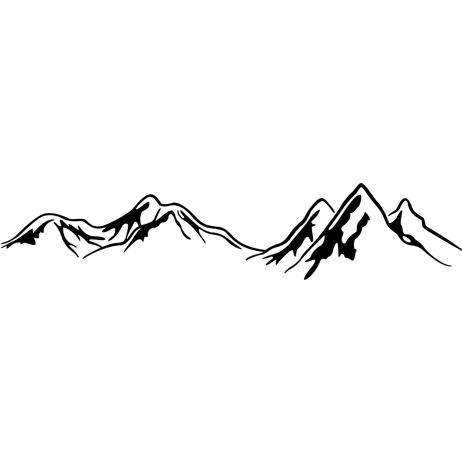 Big Mountains Wall Stickers for Living Room, Family Landscapes Wall Decals Inspirational Wall Art Decor Wallpaper for Bedroom Home Background Decoration