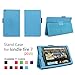 Case for Kindle Fire 7 (5th and 7th Generation) Tablet - Folio Case with Stand for Kindle Fire 7 Inch Tablet - Light Blue