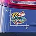 Blue Crab Maryland Banner 5x4.5 inches Sticker Decal die Cut Vinyl - Made in USA