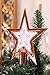Clever Creations Copper Christmas Tree Topper Star Festive Christmas Decor | Sparkling White and Copper Shatter Resistant Plastic | 6.5