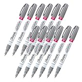 Sharpie Oil-Based Paint Marker, Extra Fine Point, Silver Ink, Pack of 12