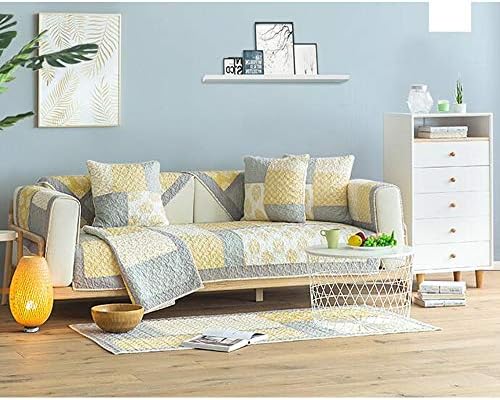 Home Cotton Block Sofa Cushion Fabric Anti Skid Sofa Cover Cotton