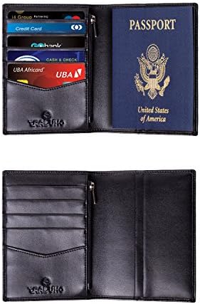 Traluxo RFID Blocking Leather Passport Holder Wallet โ Slim Design for Men & Women