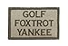 Golf Foxtrot Yankee Hook and Loop Tactical Funny Morale Patch (Subdued)