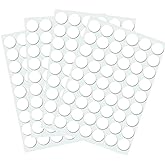 Self-Adhesive Screw Hole Stickers, 384pcs-0.59inch/15mm Self-Adhesive Screw Covers Caps Dust Proof Sticker for Wood Screw-White (384pcs-0.59inch/15mm)