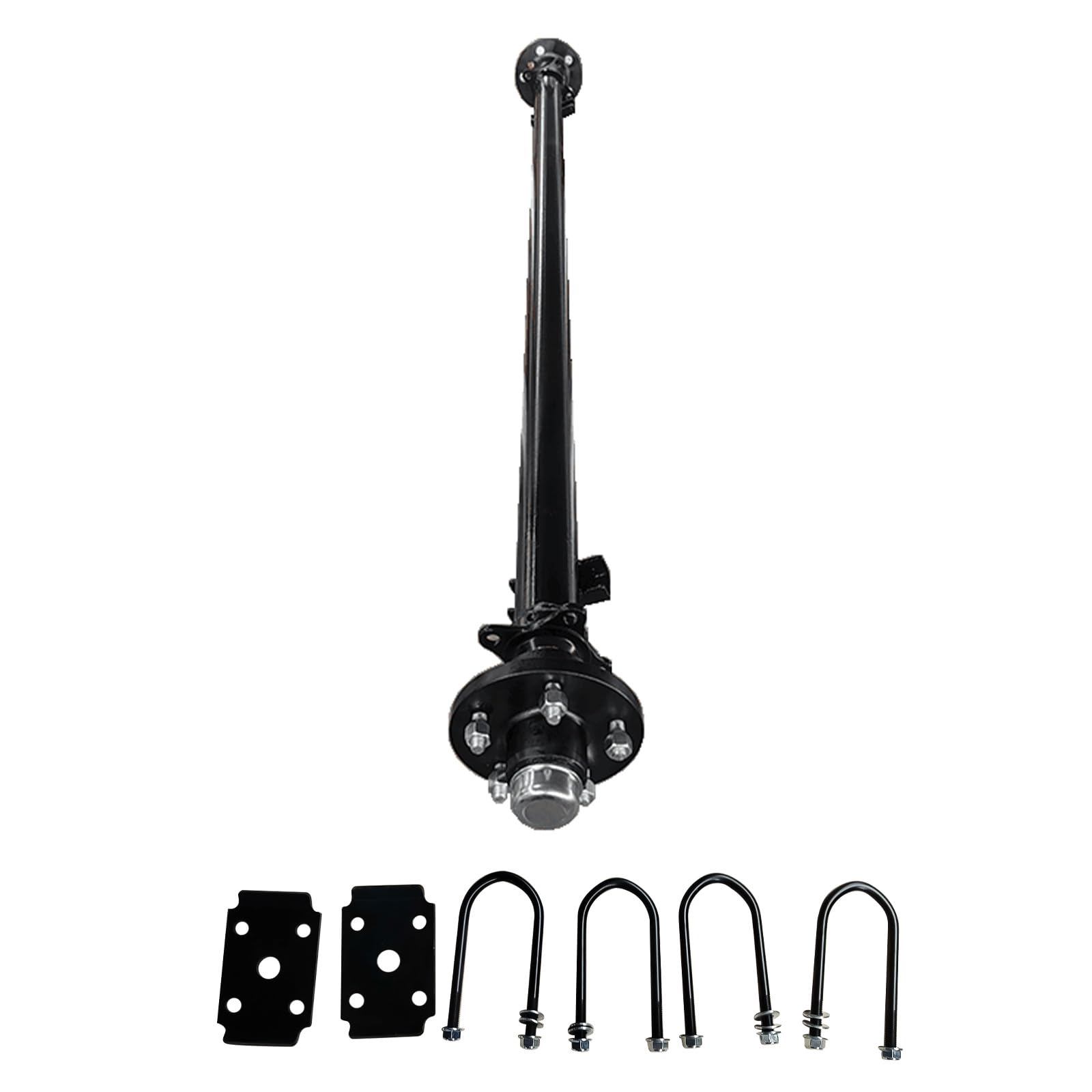 Photo 1 of replacement for Trailer Axle, 5 Lug Hubs 5 x 4.5 Bolt Pattern, Rated to 3500 lbs, 73" Hub Face, 58" Spring Center, Compatible with Dexter Light Duty Trailers Utility, Boat & RV