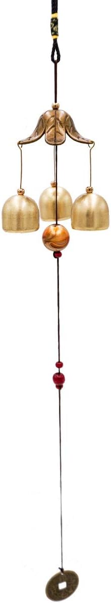 Banfeng 3 Bells Lucky Wind Chimes Feng Shui Wind Bell for Good Luck Home Garden Hanging Decoration Gift : Garden & Outdoor
