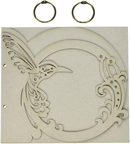 Fabscraps DC77 001 Bird 7.5"X8" Serenity Die-Cut Gray Chipboard Album