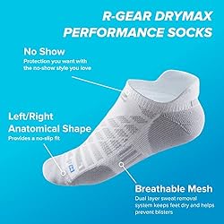 R-Gear Drymax No Show Running Socks For Men and