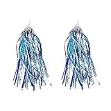 SYBL 1 Pair(2pcs) Kids Bicycle Bike Scooter Handlebar Streamers Bicycle Grips Sparkle Tassel Ribbon Trike Handgrip Ribbons Baby Carrier Accessories for Girls Boys Bike Deco