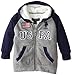 U.S. Polo Assn. Little Boys' Sherpa Lined Thermal Hoodie, Medium Heather Gray, 2T