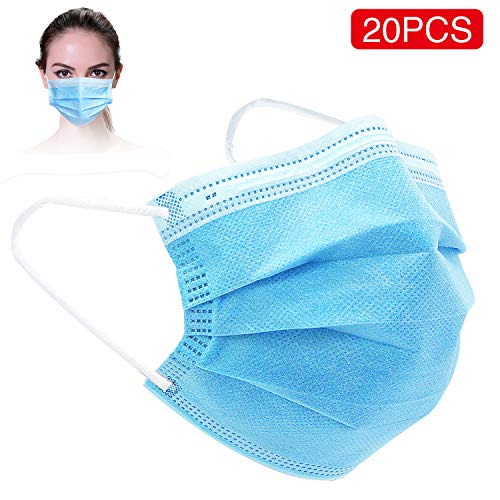 DTBG-Covers-20PCS-3-Layer-Wearing-Facial-Cover-Blue