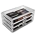 Sorbus® Acrylic Cosmetics Makeup and Jewelry Storage Case Display- 3 Large Drawers Space- Saving, Stylish Acrylic Bathroom Case Great for Lipstick, Nail Polish, Brushes, Jewelry and More