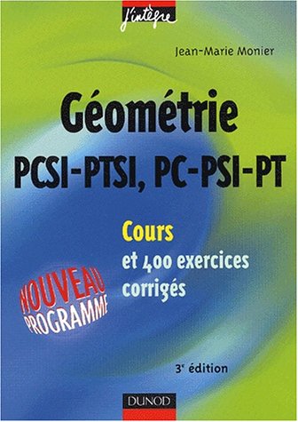 Géométrie PCSI-PTSI, PC-PSI-PT