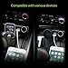 ONEVER 1 to 2 Sockets Cigarette Lighter Splitter, Dual USB Car Charger DC Outlet Power Adapter with On/Off Switch and Voltage Display Support Fast Charging Compatible Smartphones Tablets Dash Cam etc