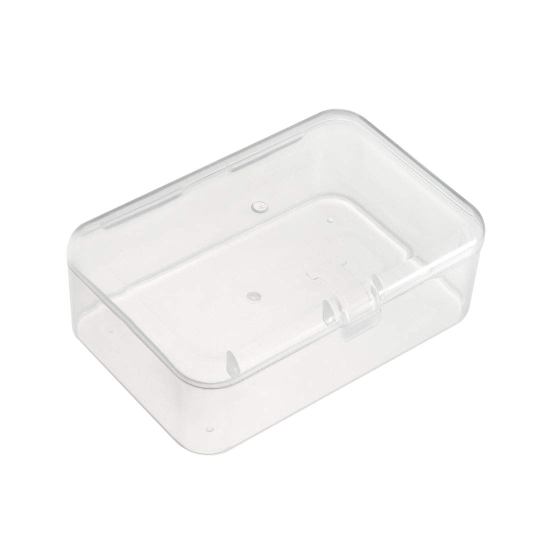 sourcing map Component Storage Box - PP Electronic Component Containers Tool Boxes Clear White 90x60x30mm Pack of 2