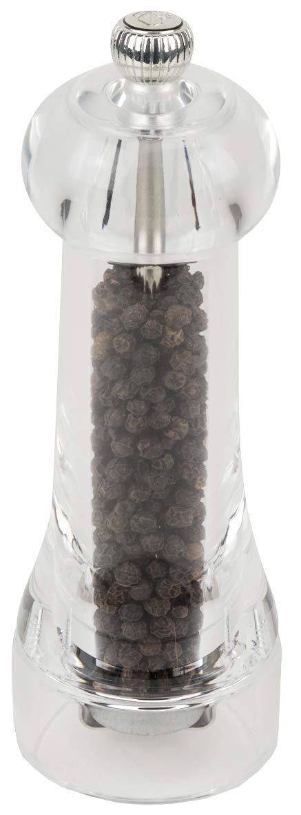 Peugeot "Toul Pepper Mill, Acrylic/Steel, Transparent, 9 x 12 x 16 cm