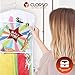 Clorso Hanging Closet Organizer and Wrapping Paper Storage for 40 Inch Gift Wrap Rolls and Gift Bags Plus Door Hook and Stickers