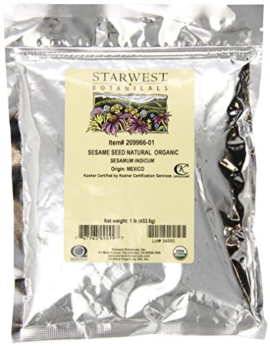 Starwest botanicals sesame seed, natural whole, organic, 1-pound