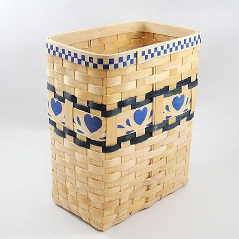 Amazon カントリーハート トラッシュ角バスケット ブルー かご バスケット オンライン通販
