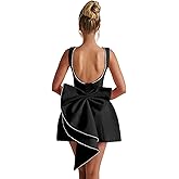 KIDSOR Satin Pearl Homecoming Dresses 2026 for Teens with Bow Short Boat Neck Prom Dress Mini Cocktail Party Gowns