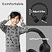 LilGadgets Connect+ Foldable Kids Headphones for School - On-Ear Wired Headphones with Mic - Volume Limited, Noise Reduction & SoftTouch Padding - SharePort Technology for Multiple Kids - Black