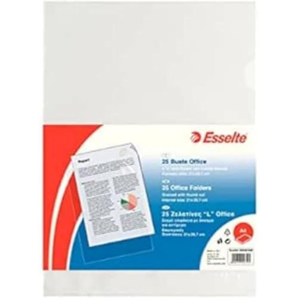 Buste a L Copy Safe Esselte Office A4 PPL trasp. antiriflesso 258120 (CONF. 25)