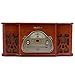 Electrohome Winston Vinyl Record Player 3-in-1 Classic Turntable Natural Wood Stereo System, AM/FM Radio, CD, and AUX Input for Smartphones, Tablets, and MP3 players (EANOS501)