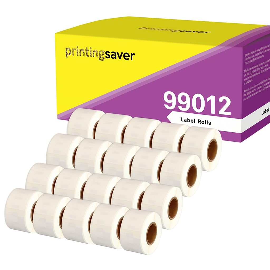 20 Rolls 99012 (S0722400) 36mm x 89mm Large Address Labels – Compatible with DYMO LabelWriter 450/4XL & 300/400 Series, Seiko SLP 450 430 420 400 240 220 200 120 100 Pro Plus, 5200 lables Total