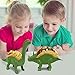 Dinosaur Taco Holder Set by East World - Tacosaur Tribe with BrontoSpoon Ladle - 3x Dino Stands for 6x Jurassic Tacos! Triceratops Taco Stand Holder, Taco Truck or Kids Plastic Novelty Taco Plates