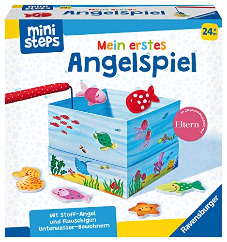 Ravensburger ministeps 4174 Mein erstes Angelspiel, Erstes Geschicklichkeitsspiel mit weicher Stoff-Angel, Spielzeug ab…
