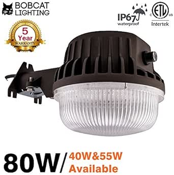 Bobcat 80 Watt Dusk to Dawn Barn Light - LED Outdoor Yard Light with