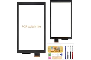 A-MIND Touch Screen for Nintendo Switch Lite Only，Front Touch Panel Replacement Parts Repair Set，With Tool Repair Kit + Screen Protector (Gray)