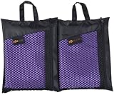 sunland Microfiber Ultra Compact Absorbent Fast Drying Travel Towels Face Towels Hand Towels(Purple, 2 Pack 12inch X 24inch) …