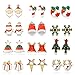 Women Christmas Earring Stud - 12 Pairs Hypoallergenic Christmas Gifts for Teens Girls Cute Festive Earrings Jewelry Set Party Gold-tone