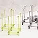 HaloVa Cup Drying Rack Stand, Retractable Non-slip Rack Water Drain Dry Organizer for Bottle Cup Dish Plate, Durable and Dustproof, Green