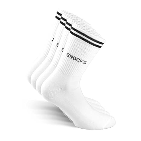 Snocks ® Herren & Damen Tennissocken (4x Paar) Beste Qualität Im Retro Look