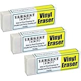 Sargent Art 36-0010 Plastic Set Vinyl Erasers (3 Pack)