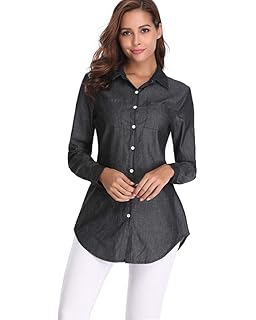 gray blouse with jeans